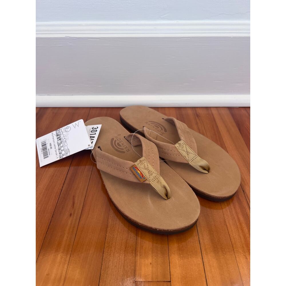 Rainbow Sandals Women’s L 7.5-8.5 Sierra Brown Premium Leather Flip Flops NWT - Picture 5 of 7
